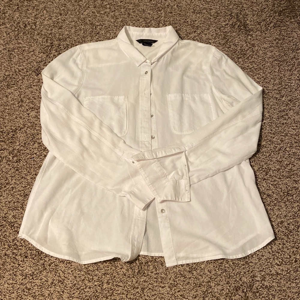 Calvin Klein  White Button Up Shirt